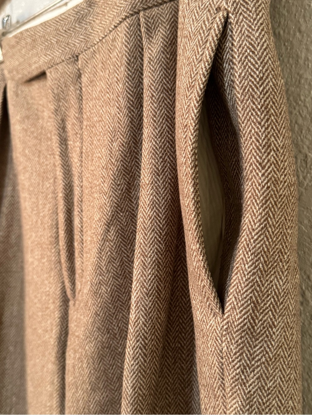 Polo Ralph Lauren Wool Blend Herringbone Pleated Cuff Classic Dress Pants  34x31 - Picture 8 of 16